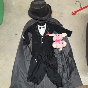 Baby tuxedo/magician Halloween costume24mth with derby hat, wand 